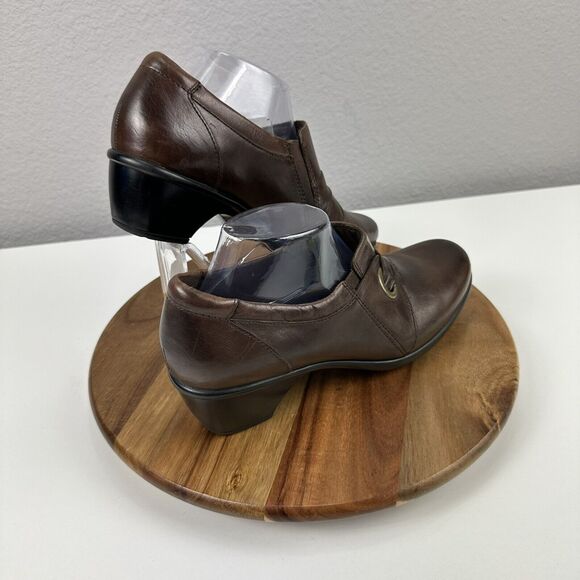 2011‎ Clarks Leather Bendables Wish Trance Clogs Booties Womens 10M Cottagecore - Picture 2 of 7